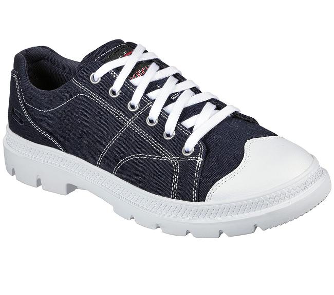 Zapatos Sin Cordones Skechers Hombre - Roadout Azul Marino PZBTI5063